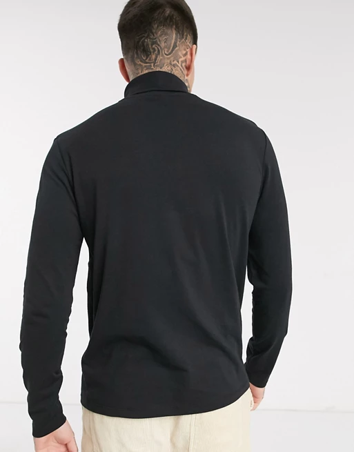 Long sleeve jersey roll neck